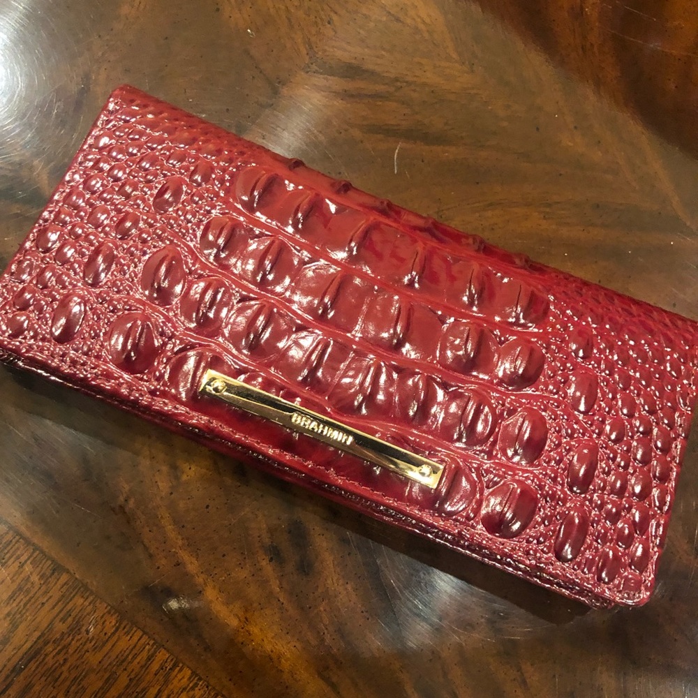 NWOT Brahmin Maroon Real Leather Wallet